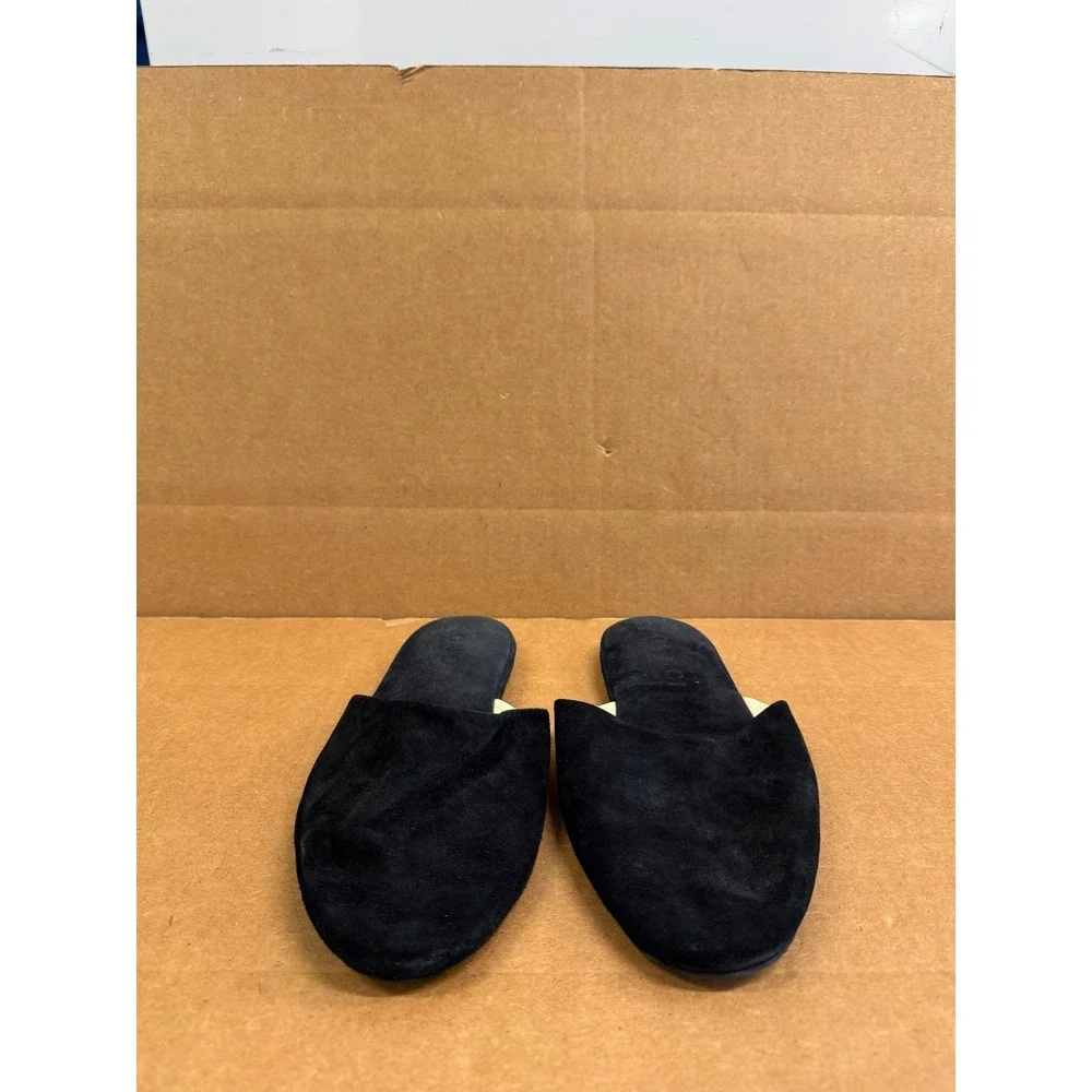 Gucci Suede Leather Slip On Designer Mules Slippers Black Mens Size 10D US